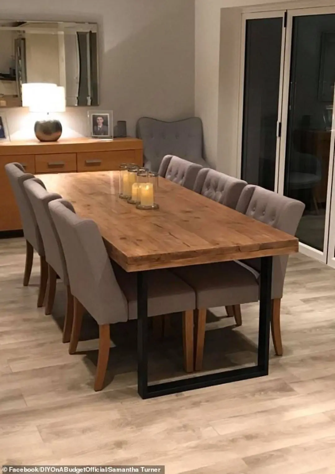 Savvy homeowner makes dining table out of scaffolding planks